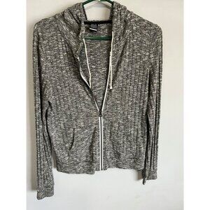 Charcoal Heathered Zip-Up Hoodie